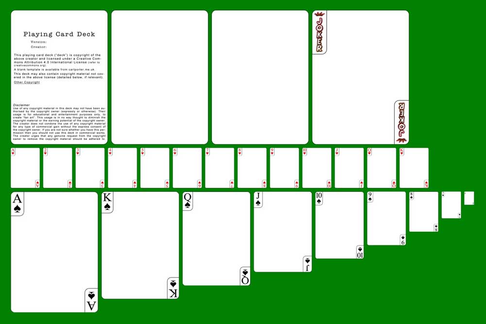 Playing Cards - Blank Template